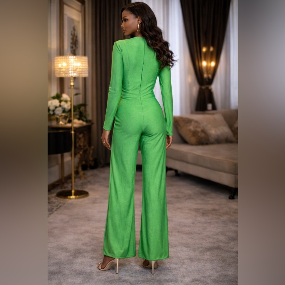 Emerald Hour Sculpt Jumpsuit” 👑 - Picture 2 of 2